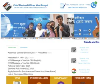 Ceowestbengal.co.in(Home I Chief Electoral Officer) Screenshot