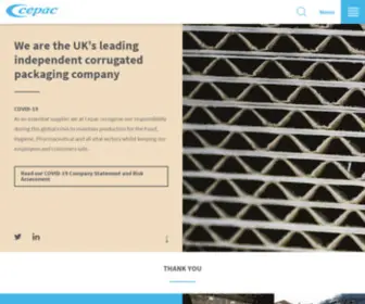 Cepac.co.uk(UK's Leading Corrugate Packaging Company) Screenshot