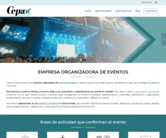 Cepaxeventos.com(Empresa organizadora de eventos en Madrid) Screenshot