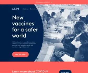 Cepi.net(New Vaccines For A Safer World CEPI) Screenshot