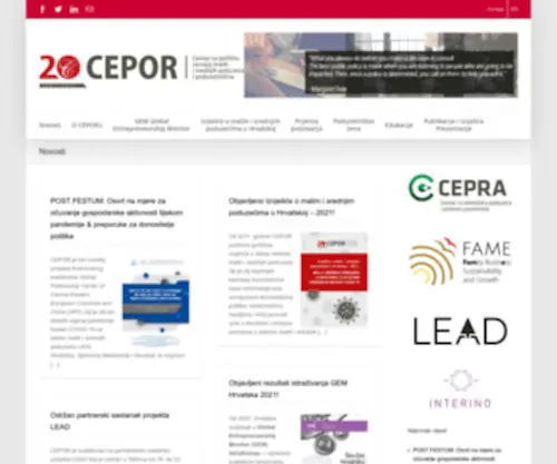 Cepor.hr(Razvoj poduzeća) Screenshot