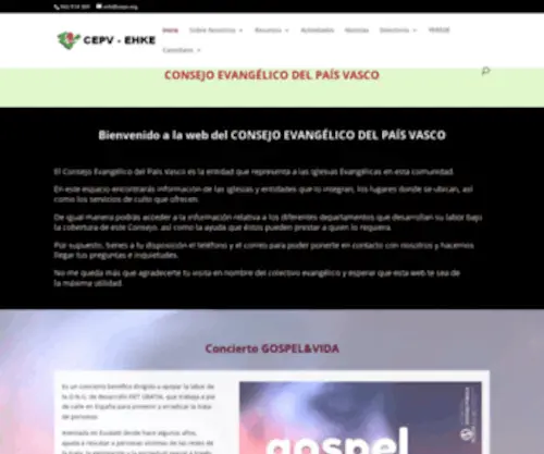 Cepv.org(Consejo Evangélico del País Vasco) Screenshot