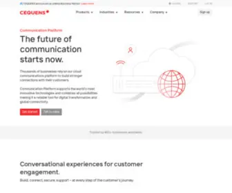Cequens.com(Global CPaaS & Business Communication Platform) Screenshot
