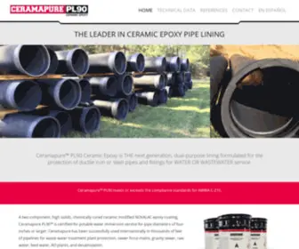 Ceramapure.com(The Leader in Ceramic Epoxy Pipe Lining) Screenshot