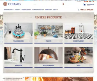 Cerames.de(Mexikanische, Marokkanische Waschbecken, Fliesen) Screenshot