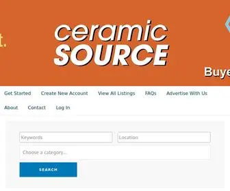 Ceramicsource.org(Ceramic industry directory) Screenshot