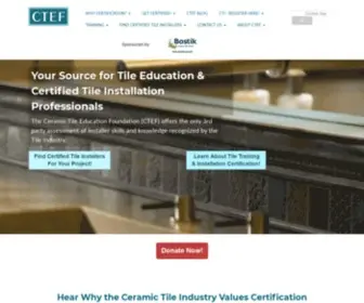 Ceramictilefoundation.org(Certified Tile Installers) Screenshot