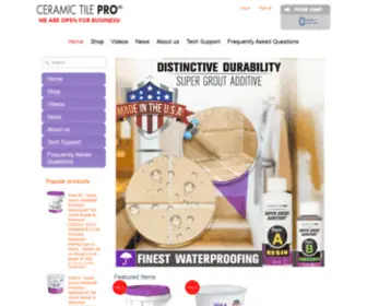 Ceramictilepro.com(Tile and Grout Repair Products) Screenshot