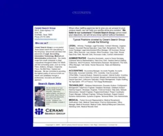 Ceramisearchgroup.com(Dallas/Fort Worth Staffing Agency) Screenshot
