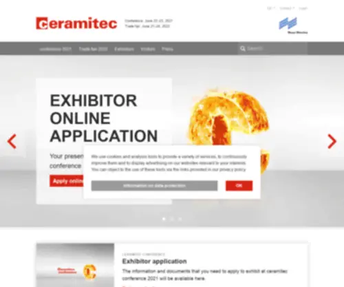 Ceramitec.de(World's leading trade fair for the ceramics industry) Screenshot