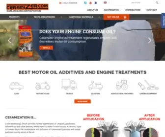 Ceramizer.com(Buy the best engine oil additives for the restore and protection of engines and gearboxes) Screenshot