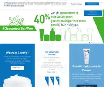 Cerave.be(De officiële website van CeraVe) Screenshot