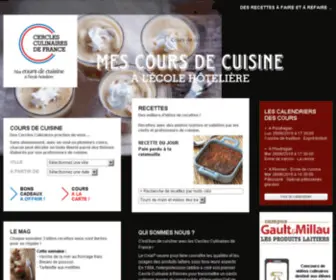 Cercleculinaire.com(Cours de cuisine) Screenshot