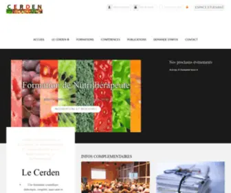 Cerden.be(Formation en Nutrition et Nutrithérapie) Screenshot