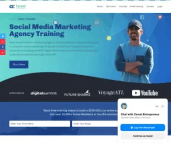 Cerealentrepreneur.academy(Social Media Marketing Agency Courses SMMA Courses Digital Marketing) Screenshot