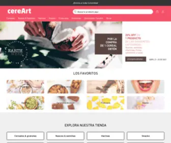 Cereart.com(Cereales y snacks saludables) Screenshot