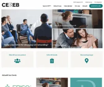 Cereb.se(Neuropsykiatriska utredningar och behandlingar till privatpersoner och organisationer) Screenshot