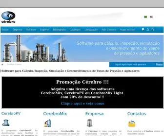 Cerebromix.com.br(Programas para o Dimensionamento de Vasos de Pressão e Simulação e Desenvolvimento de Sistema de Mistura e Agitadores) Screenshot