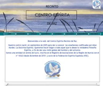 Cerecintodepaz.es(Centro Espírita Recinto de Paz) Screenshot