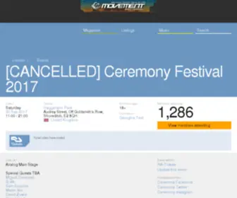 Ceremonyfestival.com(Ceremony Festival) Screenshot