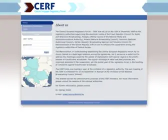 Cerfportal.org(Central European Regulatory Forum) Screenshot