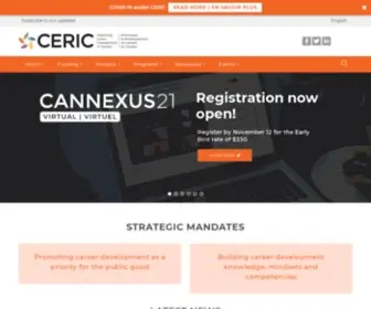 Ceric.ca(Advancing Career Development in Canada) Screenshot