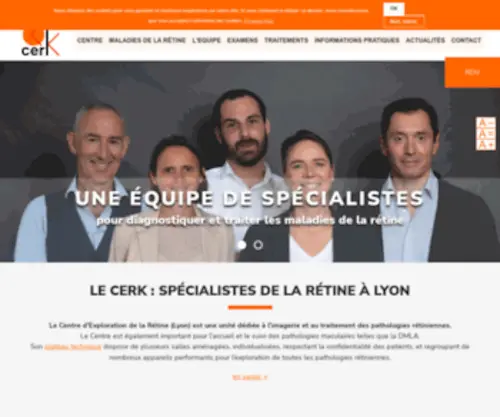 Cerk.fr(Médecins Ophtalmologistes spécialistes de la Rétine à Lyon) Screenshot