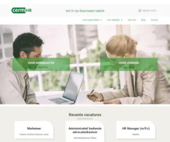 Cerm-HR.be(CERM-HR zet in op duurzaam talent) Screenshot