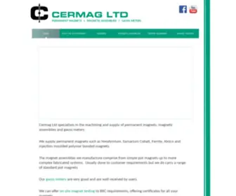 Cermag.co.uk(Permanent magnets) Screenshot