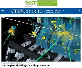 Cerncourier.com(News and opinion from the world of particle physics) Screenshot