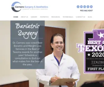 Cernerosurgery.com(Bariatric Surgery Denison) Screenshot