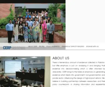 Cerp.org.pk(Centre for Economic Research in Pakistan (CERP)) Screenshot