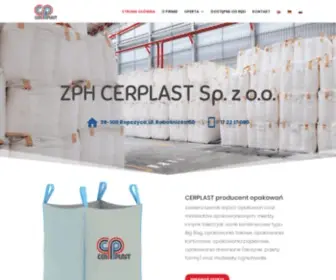 Cerplast.pl(Oferujemy szeroką gamę materiałów opakowaniowych) Screenshot