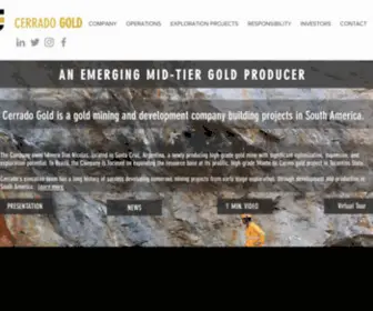 Cerradogold.com(Cerrado Gold) Screenshot