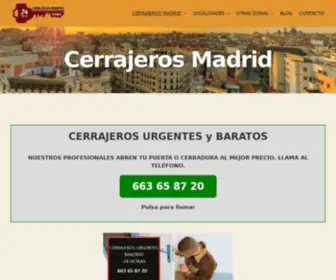 Cerrajerosurgentesmadrid24H.com(Cerrajeros en Madrid 24 horas urgentes 663 65 87 20) Screenshot