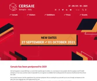 Cersaie.com(CERSAIE Salone Internazionale della Ceramica per l'Architettura e dell'Arredobagno) Screenshot