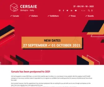 Cersaie.it(CERSAIE Salone Internazionale della Ceramica per l'Architettura e dell'Arredobagno) Screenshot