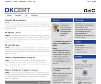Cert.dk(Danish Computer Security Incident Response Team) Screenshot