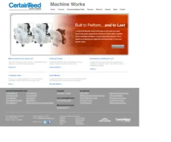 Certainteedmachineworks.com(Insulation Equipment) Screenshot