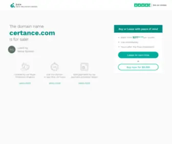 Certance.com(Certance) Screenshot