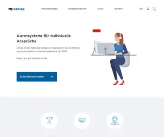 Certas.ch(Alarmanlage und Alarmsystem aufschalten) Screenshot