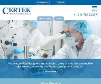 Certek-USA.com(Enhanced Containment Facilities) Screenshot