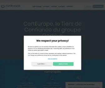 Certeurope.fr(CertEurope, le Tiers de Confiance du groupe Oodrive) Screenshot