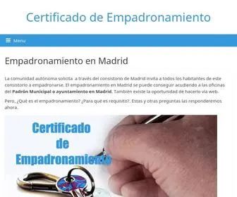 Certificadodeempadronamiento.com(Certificado de Empadronamiento) Screenshot