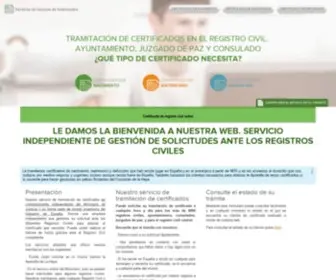 Certificadodelregistrocivil.es(Certificadodelregistrocivil) Screenshot