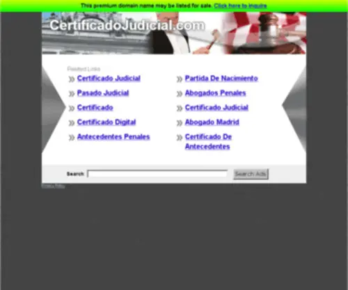 Certificadojudicial.com(The Leading Certificado Judicial Site on the Net) Screenshot