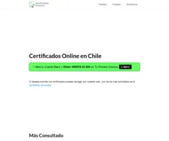 Certificadosonline.cl(Certificados) Screenshot