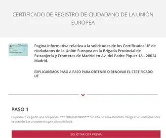 Certificadosue.info(CERTIFICADOS UE) Screenshot