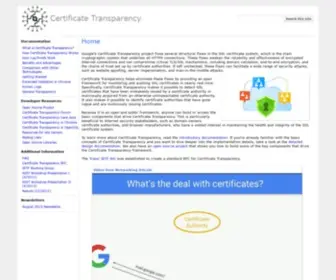 Certificate-Transparency.org(Certificate Transparency) Screenshot