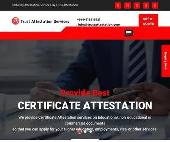 Certificateattestaion.co.in(Trust Attestation) Screenshot